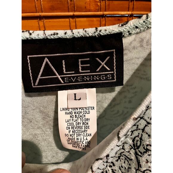 Alex Evenings Blue Paisley Twinset Size Large NWT - Picture 7 of 12